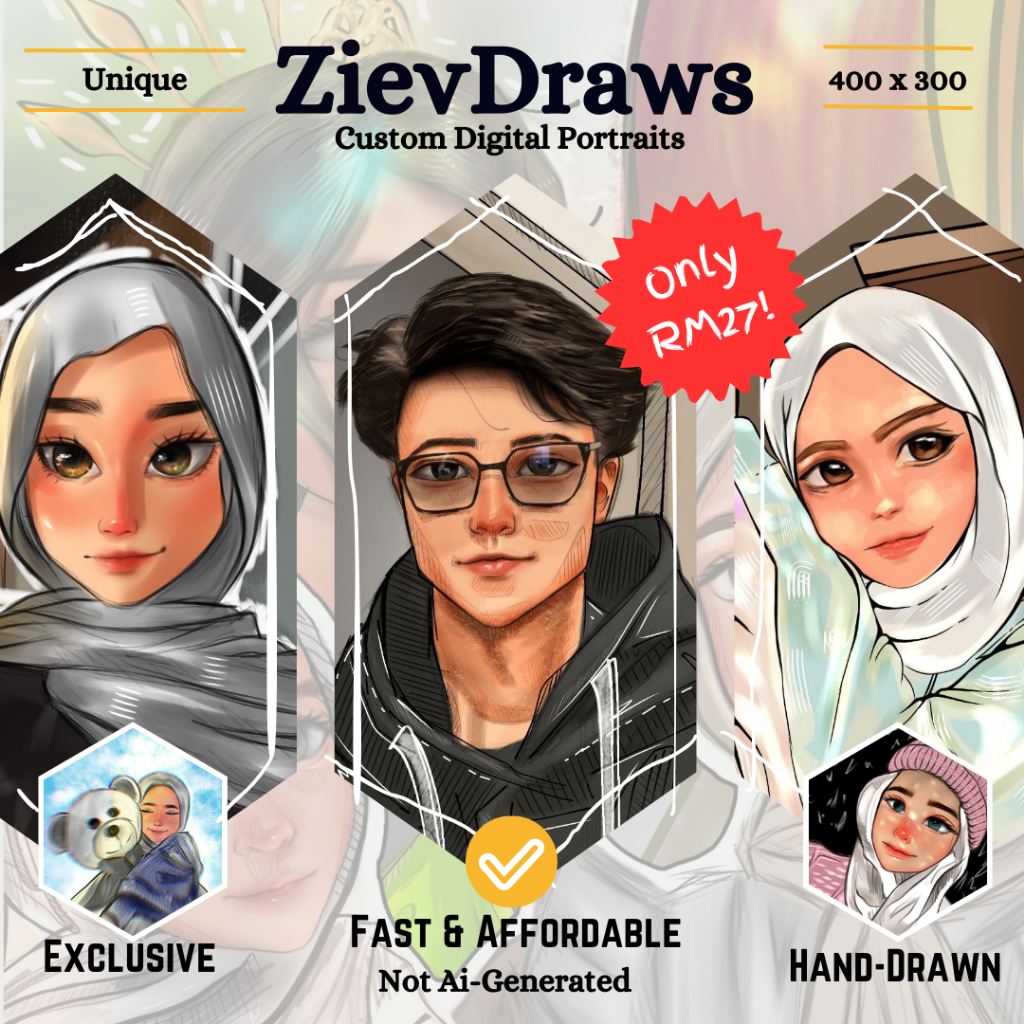 Digital Drawing (Promo price) LIMITED | Softcopy | Digital Portrait ...