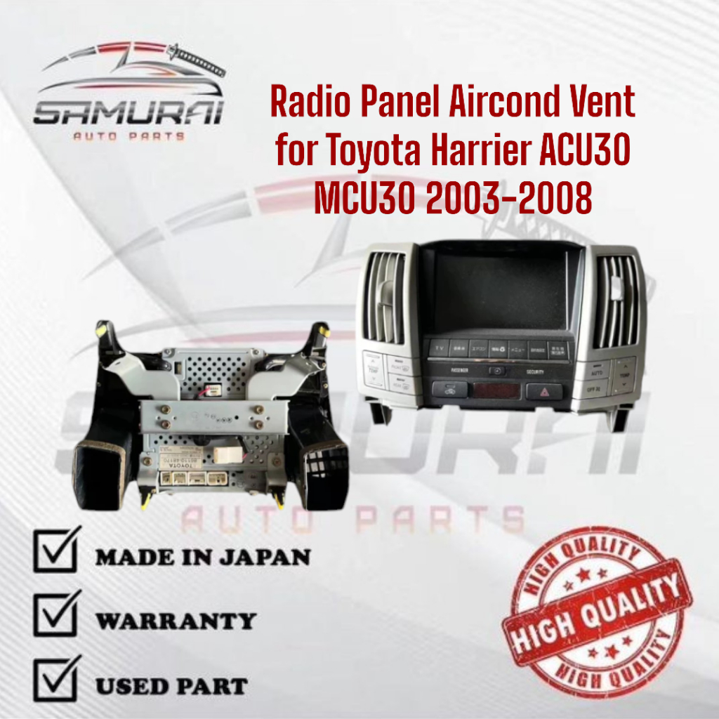 Toyota Harrier ACU30 MCU30 2003-2008 Radio Panel Aircond Vent for Japan ...