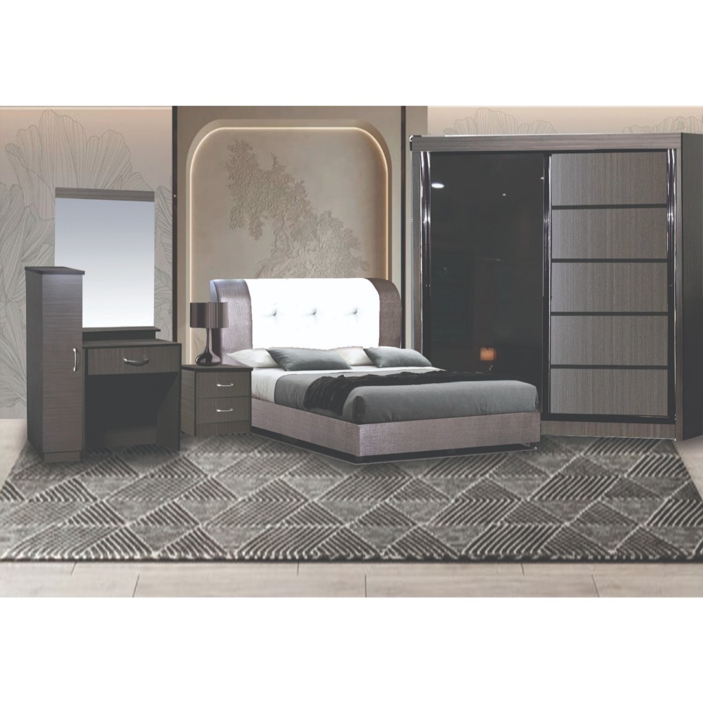 TASIBO DESIGN Series Bedroom Set / Set Bilik Tidur TSB-BR214 Wardrobe ...