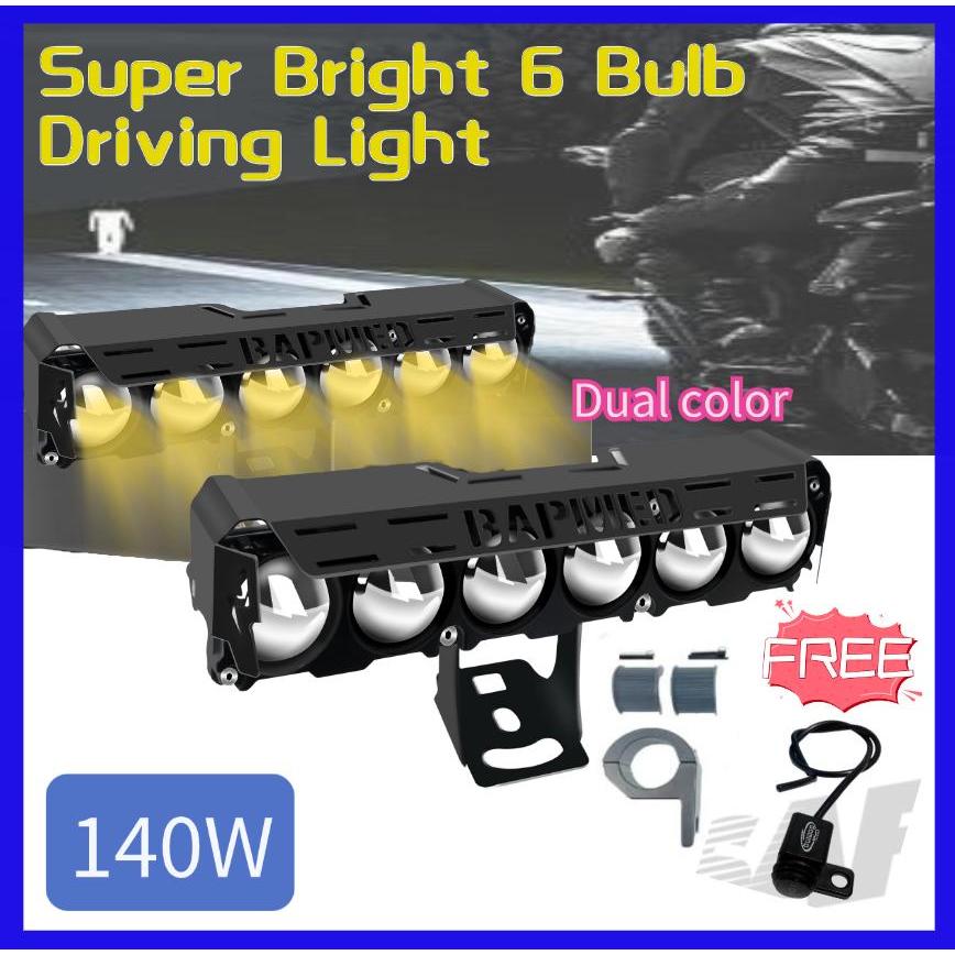【IN STOCK】12V-80V motorcycle 6 LED Light Spotlight 2PCS Super Bright ...