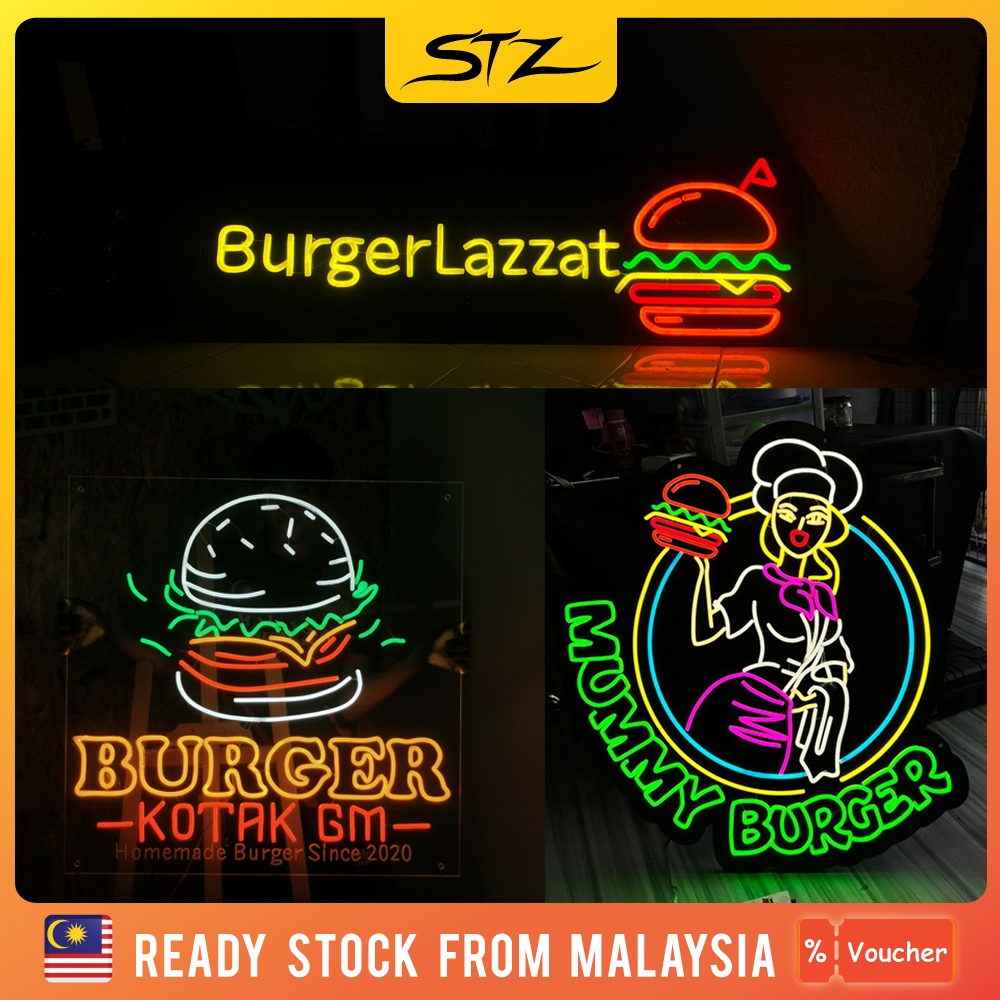 Neon LED BURGER Custom Advertising Logo Signage | Shopee Malaysia