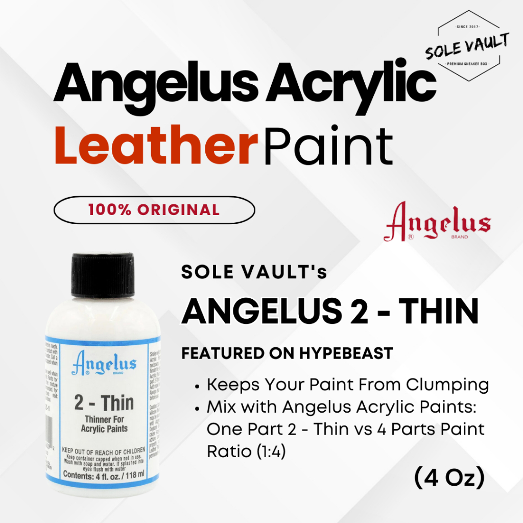 Airbrush Cleaner Angelus 2-Thin Acrylic Paint Thinner, Fl Oz