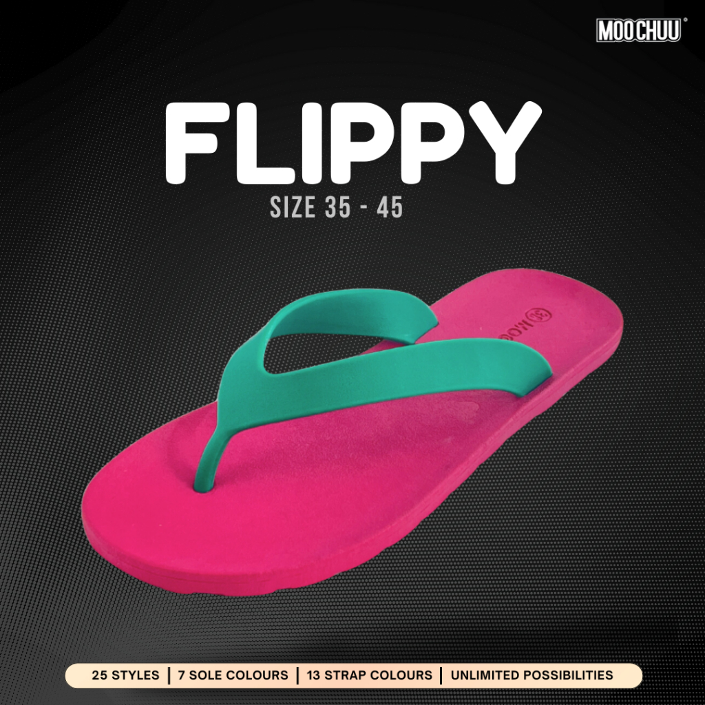 MOO CHUU FLIPPY (MC01) SANDAL WATERPROOF, TAHAN LASAK, ANTISLIP