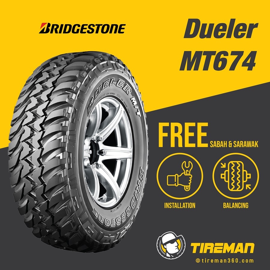Bridgestone Dueler MT674 15 16 17 Inch Tayar Tire (FREE INSTALLATION ...