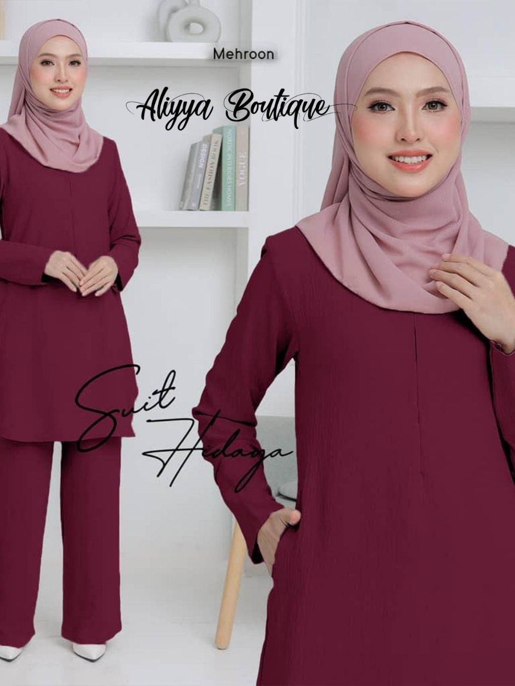 04 SUIT WARDA MUSLIMAH BY ALIYA BOUTIQUE | Shopee Malaysia