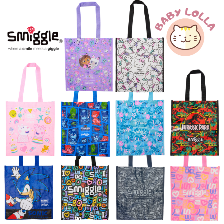 SMIGGLE Reuse Reusable Recycle Bag Shopping Bag Present Bag Gift Bag Peppa Pig Gabby Stich Sonic Disney Hello Kitty