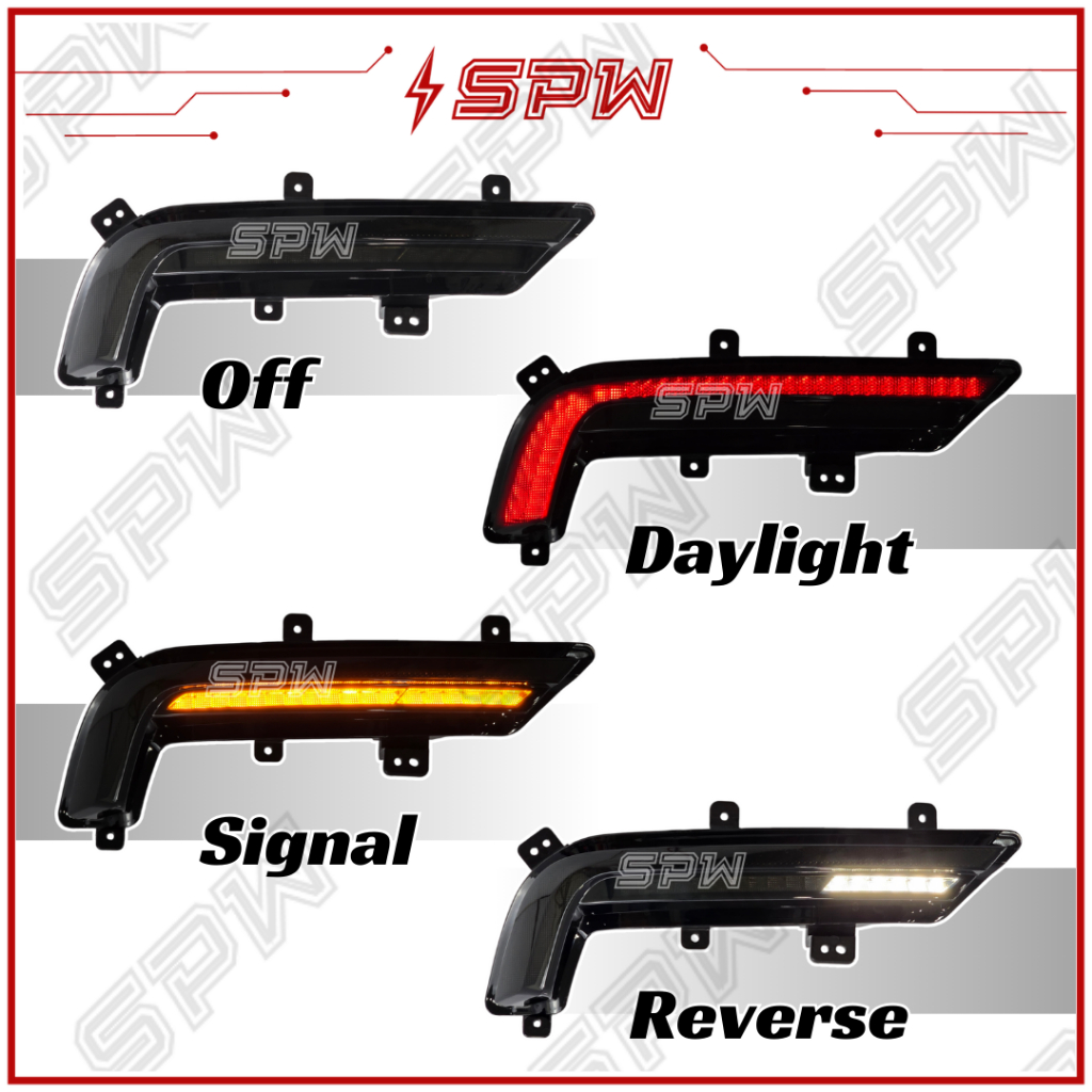 Proton X90 X-90 (2023-2025) Reflector Rear Bumper LED DRL Daylight Rear ...