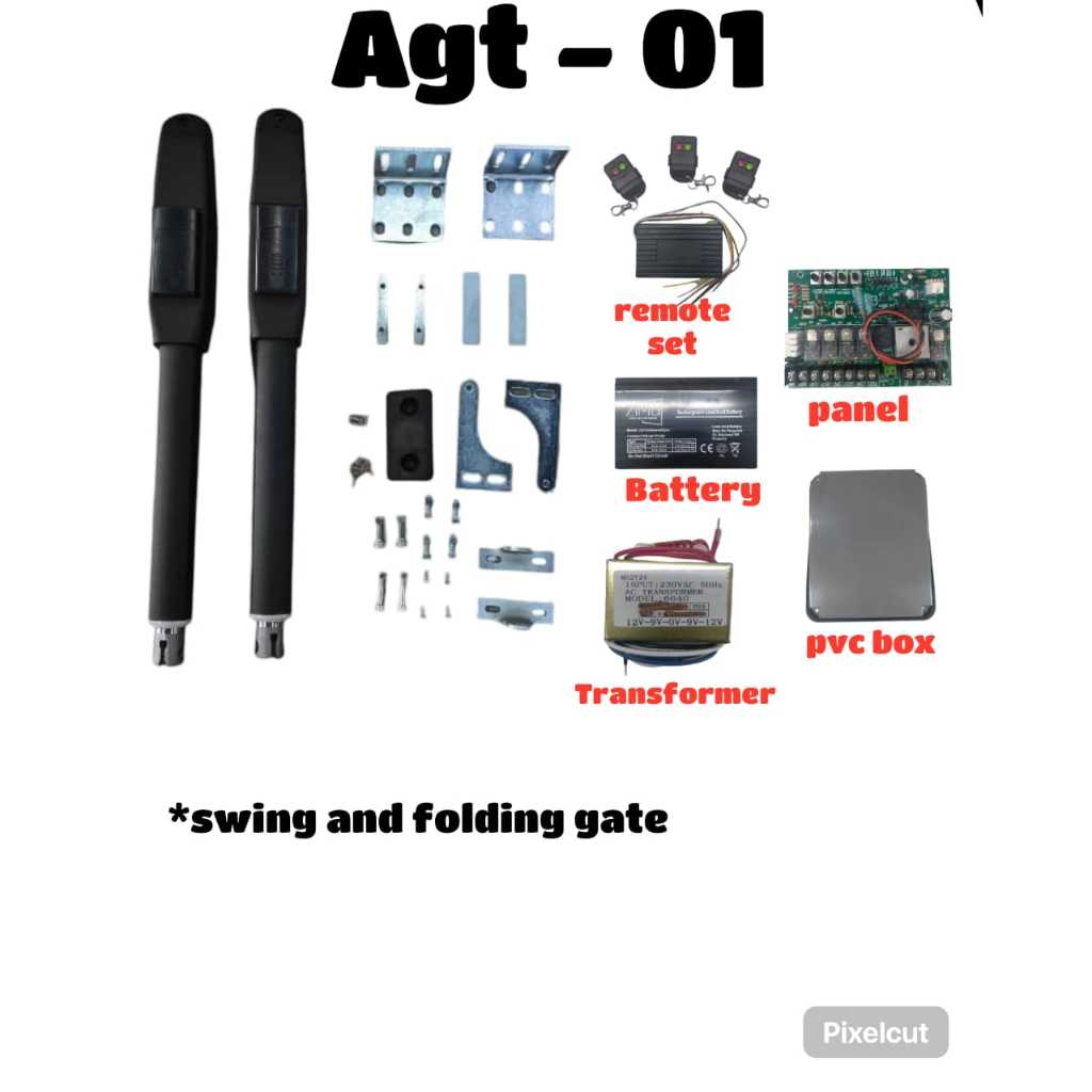 AGT 01 AUTOGATE WITH RELEASED KEY FULLSET / AGT 01 SWING GATE | Shopee ...