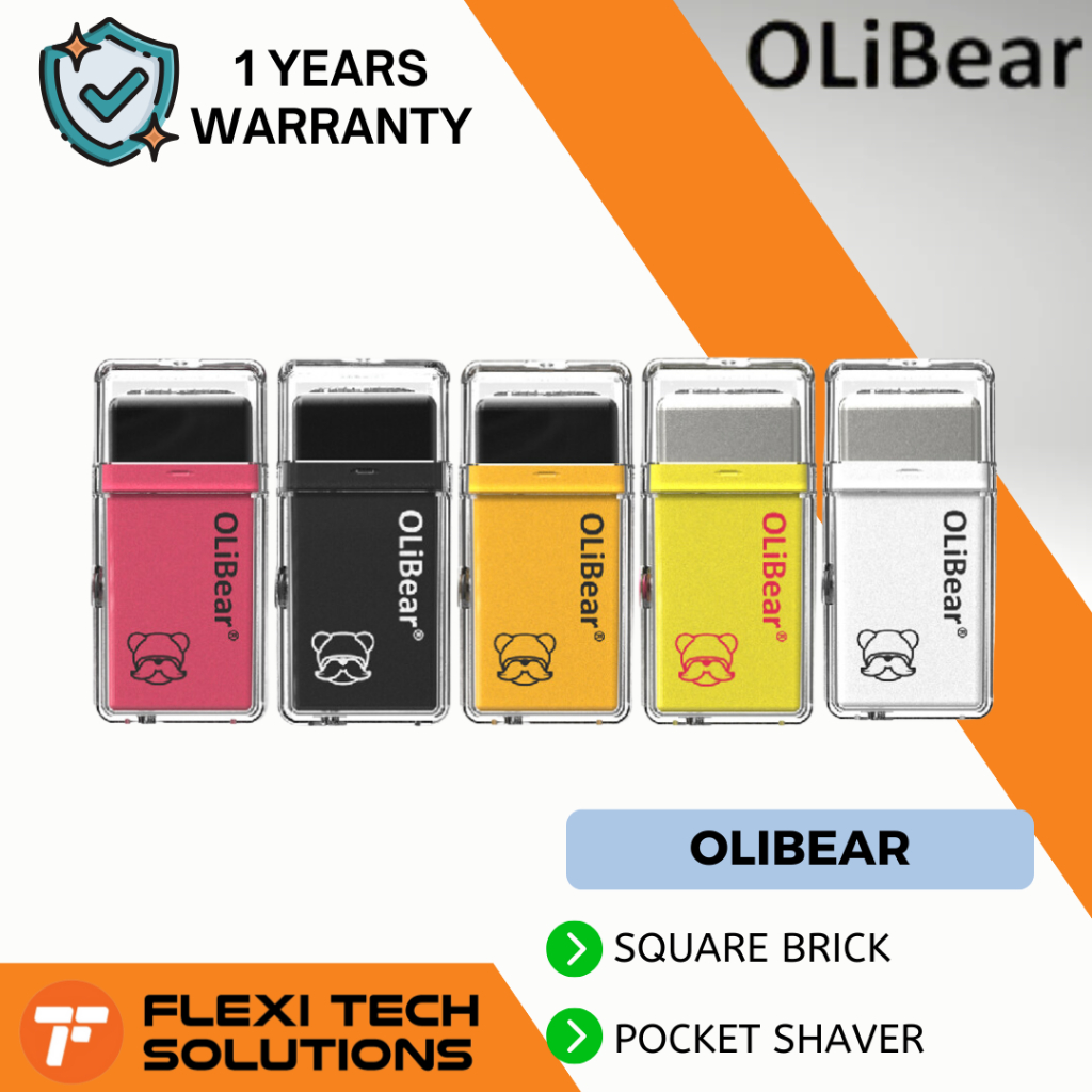 Flexi Tech OLiBear Square Brick Pocket Shaver - Red & Black & White ...