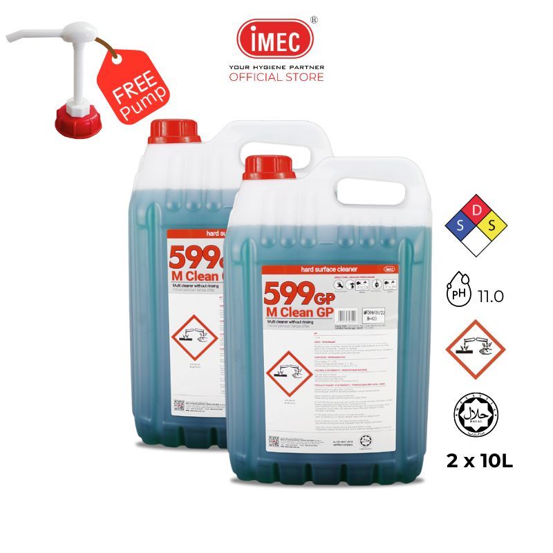 IMEC 599 M Clean GP, Multipurpose Cleaner without Rinsing, Halal, 2 x ...
