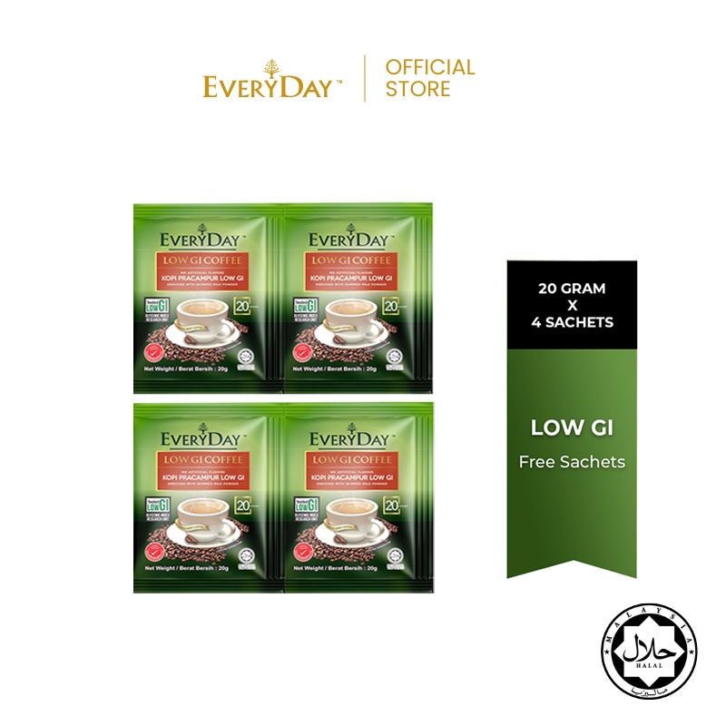 EVERYDAY Low Gi Coffee (20g x 4 Sachets) [Not For Sale] | Shopee Malaysia