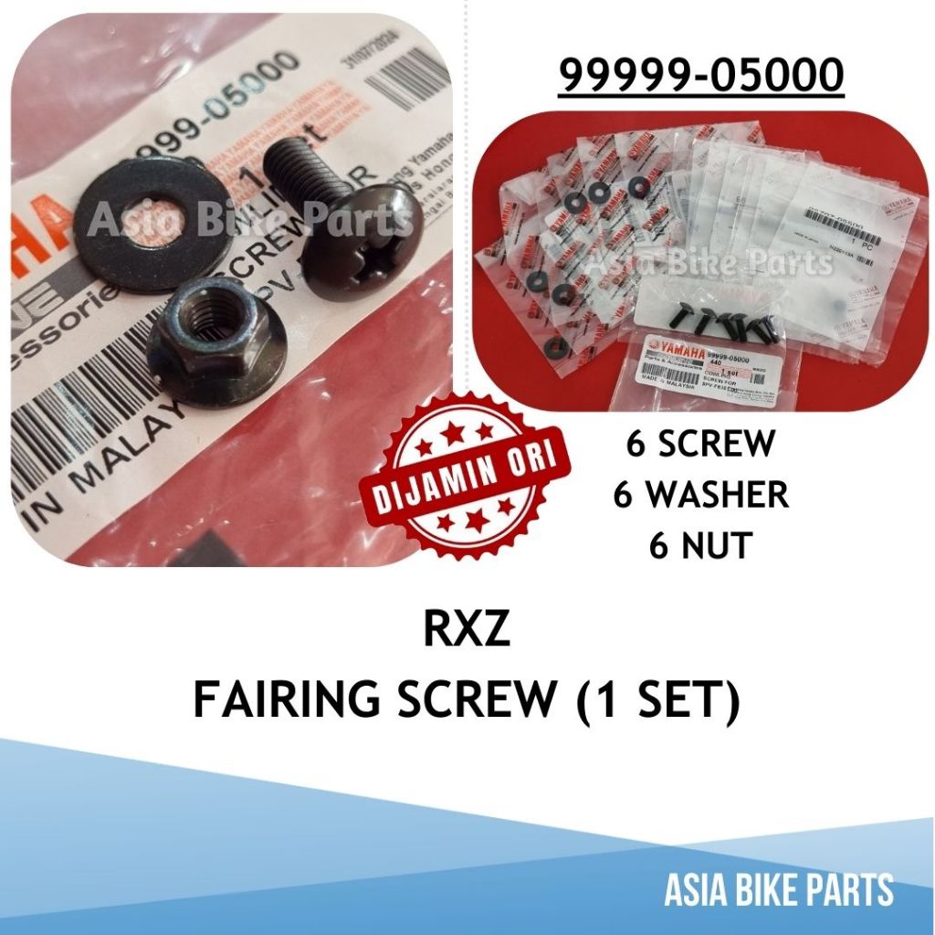 Yamaha Original RXZ Catalyzer Cowling Screw Skru Fairing Set - 99999 ...