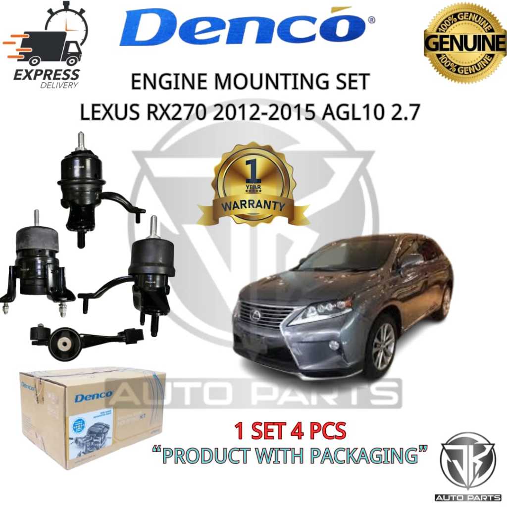 #DENCO#ENGINE MOUNTING SET LEXUS RX270 2012-2015 AGL10 2.7 (MK-210134 ...