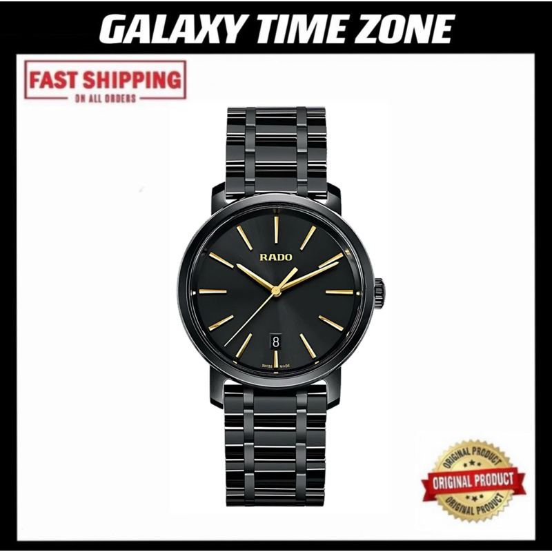 Rado Diamaster XL R14066152 Black Dial Black High Tech Ceramic Quartz Men s Watch