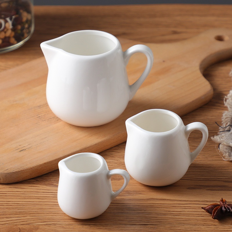 (Ready Stock)Ceramic Mini Size Milk Jug Pourer With Handle Espresso ...
