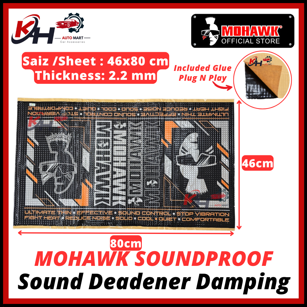 *Free Roller MOHAWK SOUNDPROOF DAMPING【46CM x 80CM】Car Audio Sound ...