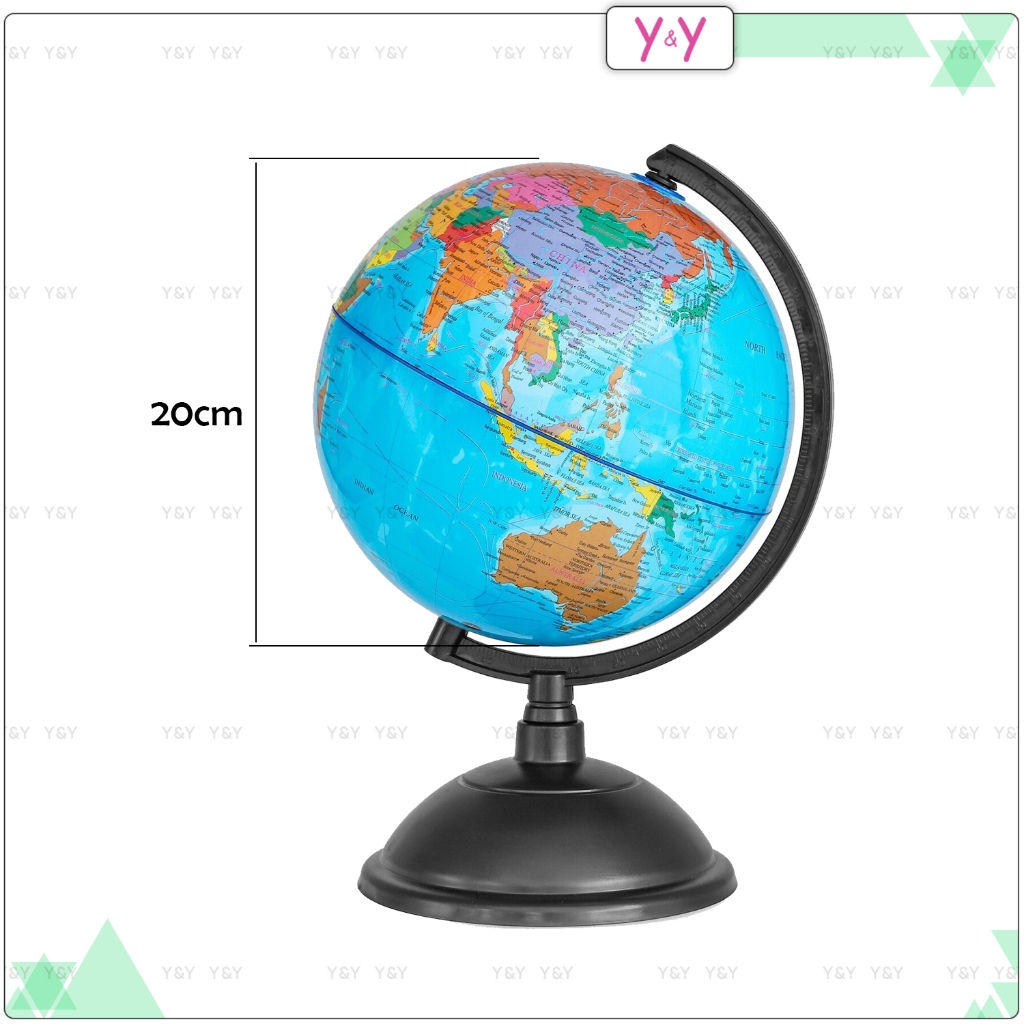 360 Degree Rotating Global World Globe / Earth Atlas World Map / Glob ...