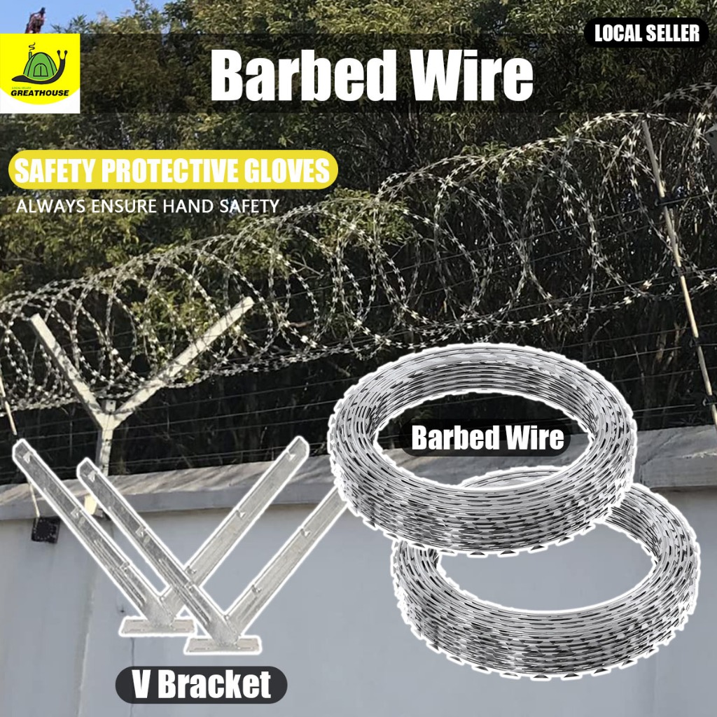 High Quality Razor Barbed Wire 50m Razor Wire Penjara Galvanized Razor ...