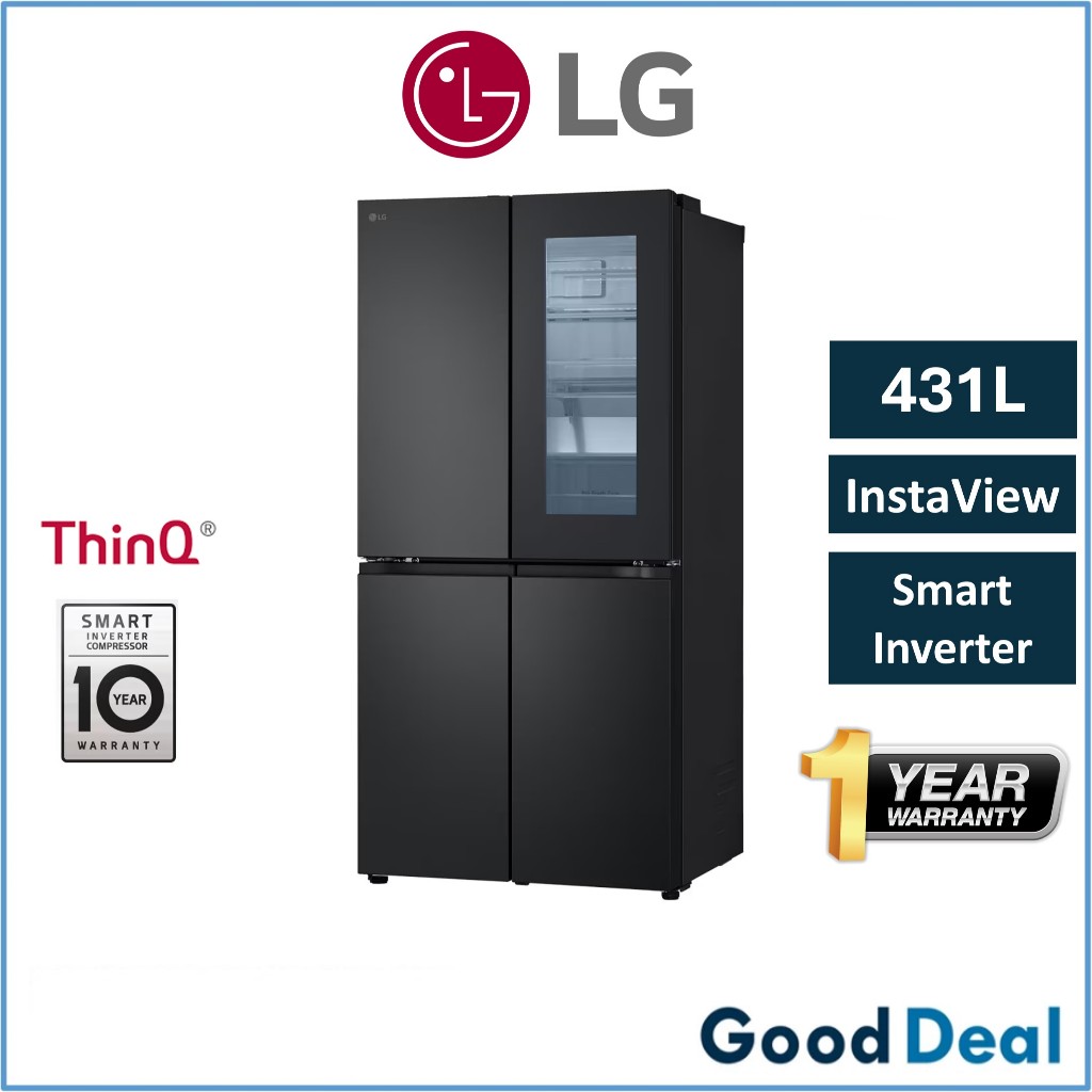 LG GC-V22FFQMB 431L French Door Fridge with InstaView Peti Sejuk ...