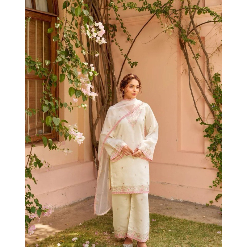 PAKISTANI WEDDING SPECIAL WHITE BUL BUL SUIT SET | Shopee Malaysia