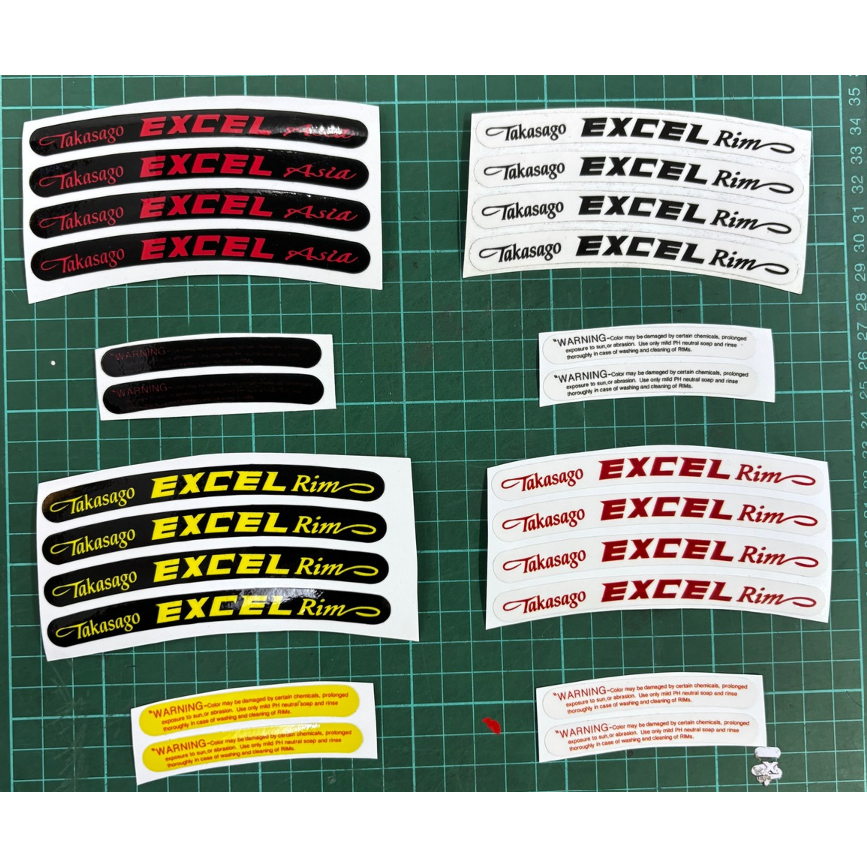 STICKER EXCEL RIM/ EXCEL ASIA TAKASAGO | Shopee Malaysia