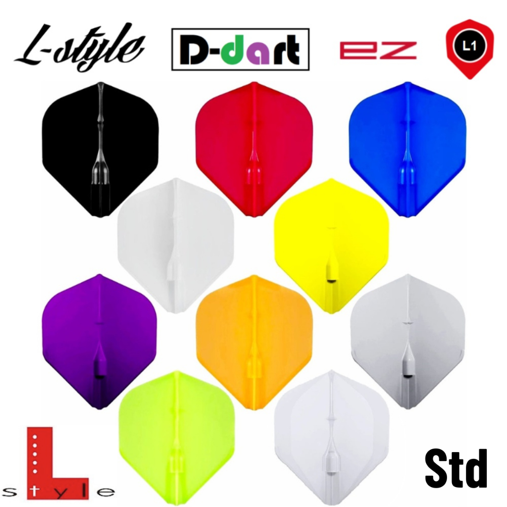 L STYLE DARTS FLIGHT - (EZ L1 STANDARD) CHAMPAGNE INTEGRATED STANDARD ...