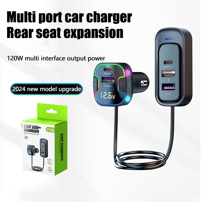 ESTONE BC71 Bluetooth 5.0 FM Transmitter for Car, Car Adapter, QC3