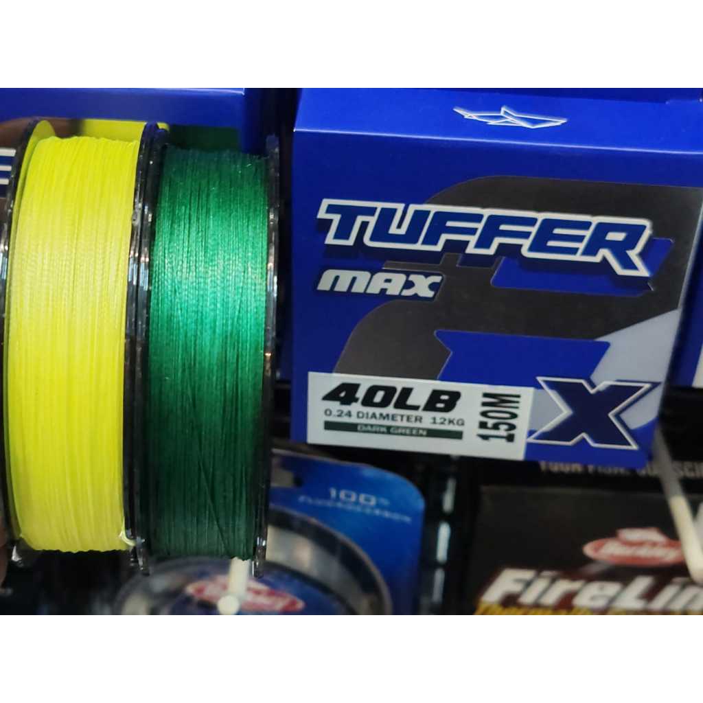 Sakanagia tuffer max fishing braided line 8x 150M neon yellow & dark ...