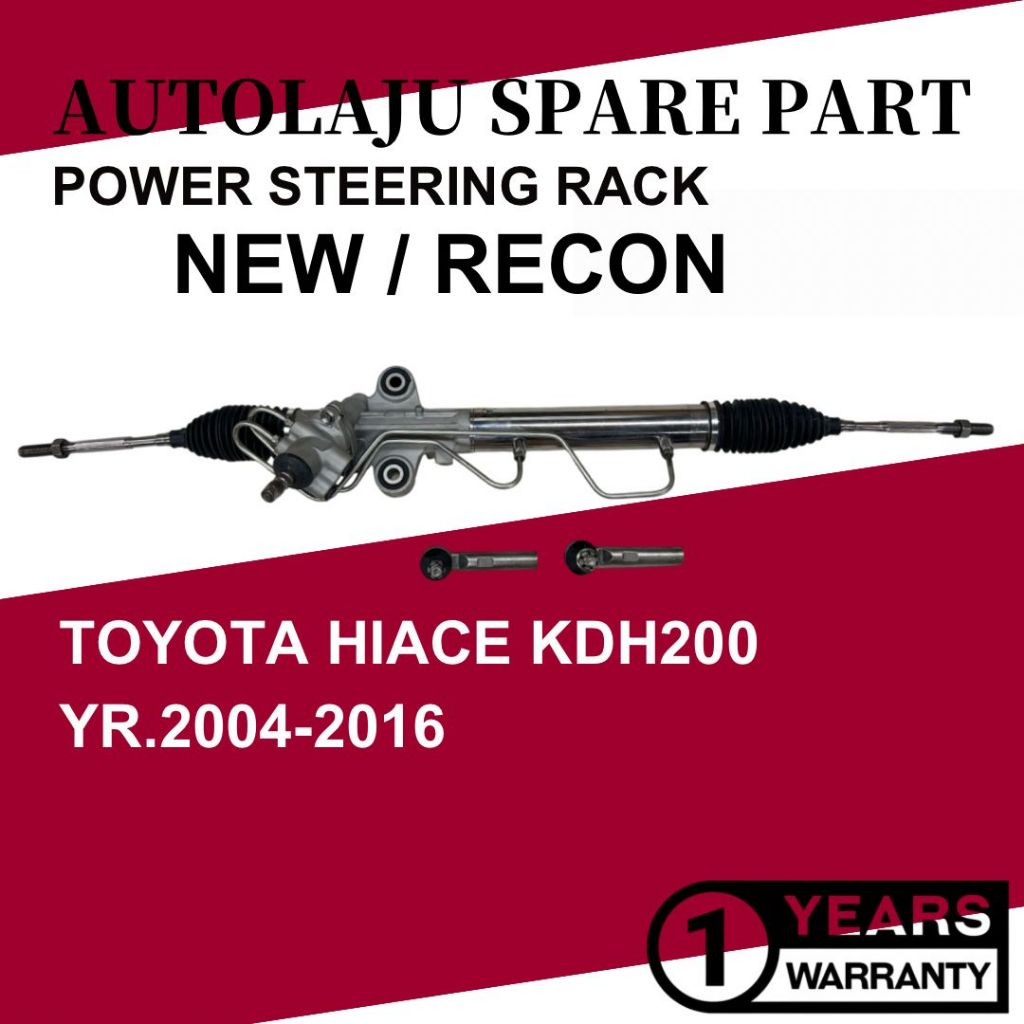 TOYOTA HIACE KDH200 (2004-2019) POWER STEERING RACK HIGH QUALITY 1 YEAR ...