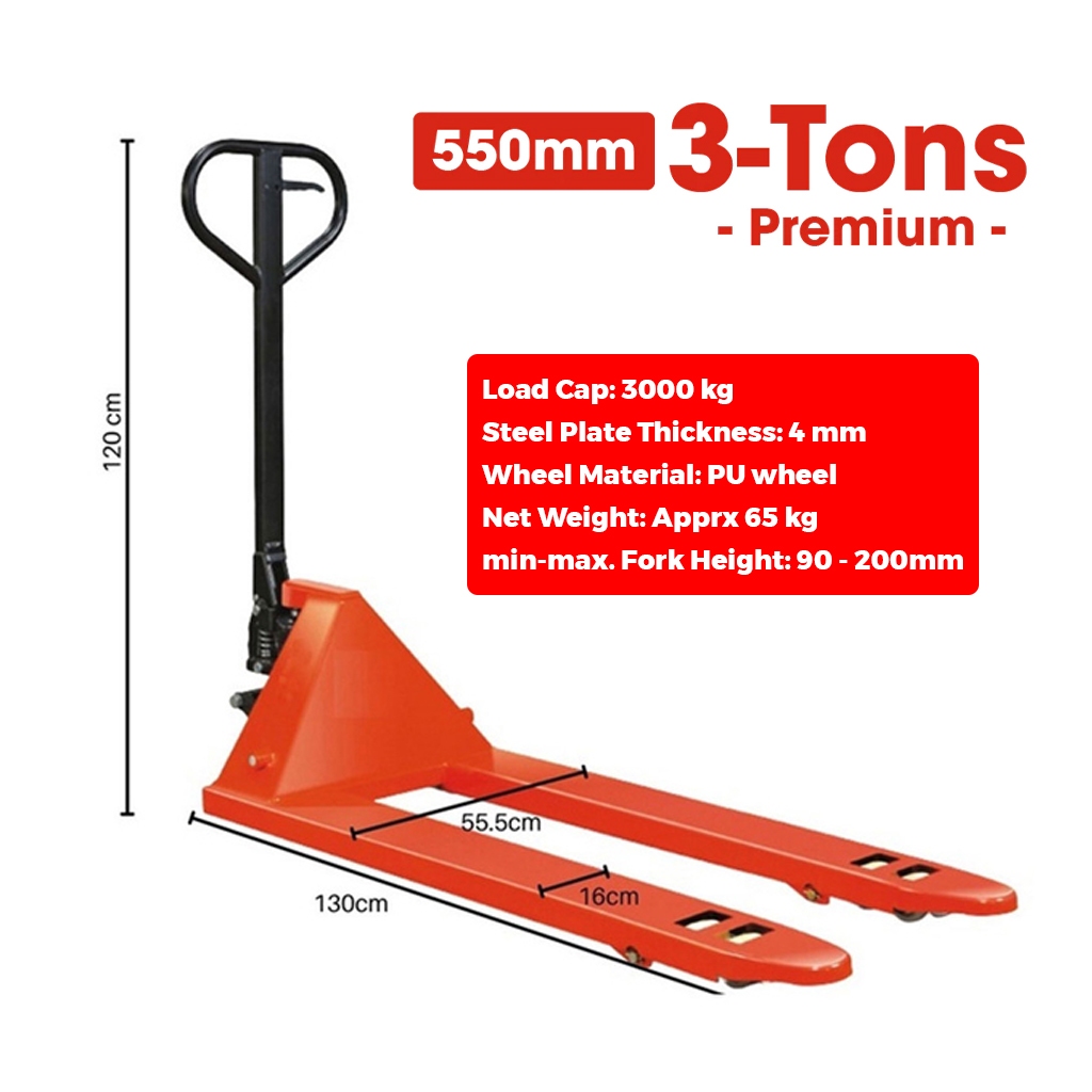 Hand Jack Pallet Truck 3 Ton 2 Ton Heavy Duty Jek Tangan Manual ...
