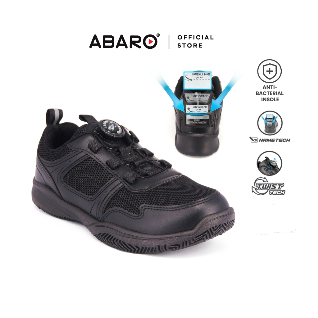 ABARO T2381N TwistTech + NameTech School Shoes/Kasut Unisex/Kasut Tulis ...