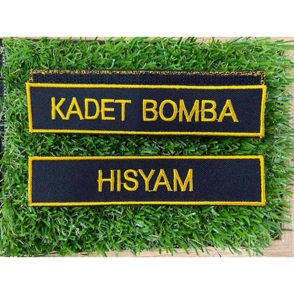 Velcro Name Tag, Black Yellow Name, Kadet Bomba, Rela etc | Shopee Malaysia