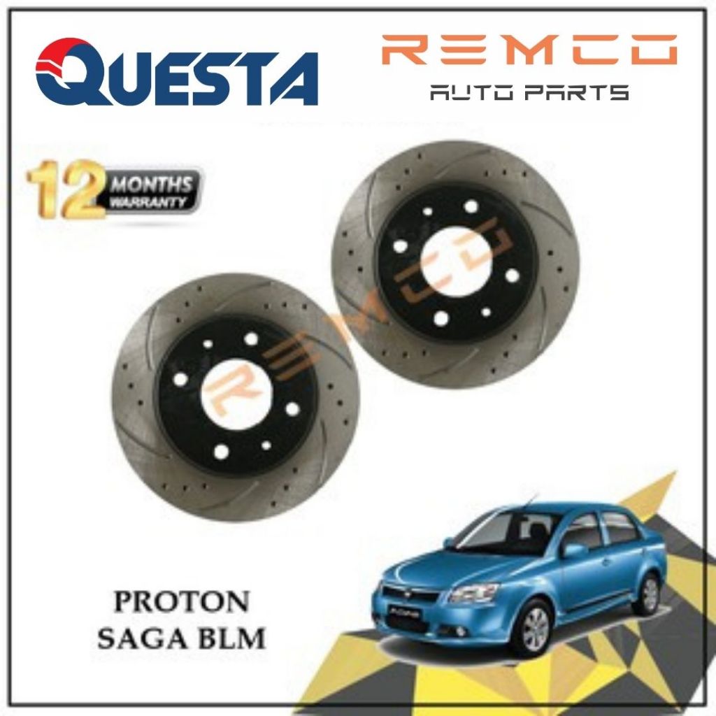 Proton Saga BLM/FL/FLX/VVT Questa Front Brake Disc Rotor (COATED ...