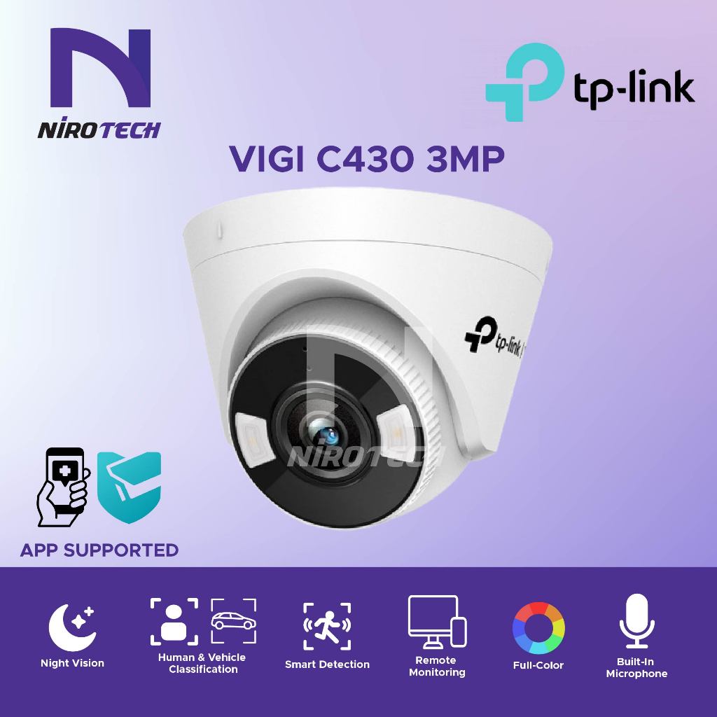 TP-LINK VIGI C430 3MP Full-Color Turret Network Camera (2.8mm) | Shopee ...