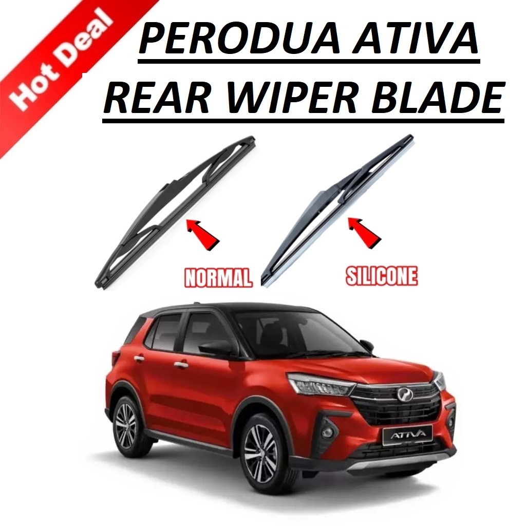 PERODAU ATIVA CAR Rear Wiper Arm Blade Silicone Rubber Windscreen ...