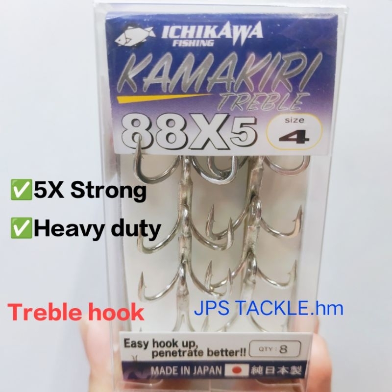 ICHIKAWA Kamakiri Treble hook 88X5 2/0-8 triple hook ichikawa hook ...