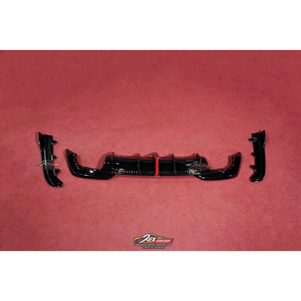 BMW 3-Series G20 Pre Facelift Rear Diffuser VTEN Black One Set | Shopee ...