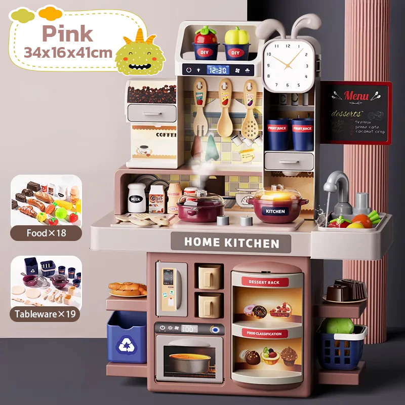 37pcs Kitchen Set Toys For Kids Pretend Play Cooking Toys Set Spraying ...