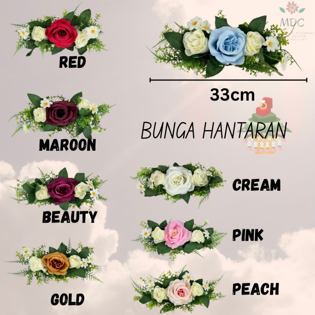 READY STOCK/ BUNGA HANTARAN / HANTARAN FLOWER ROSES/ GIFT TRAY/ GUBAHAN ...