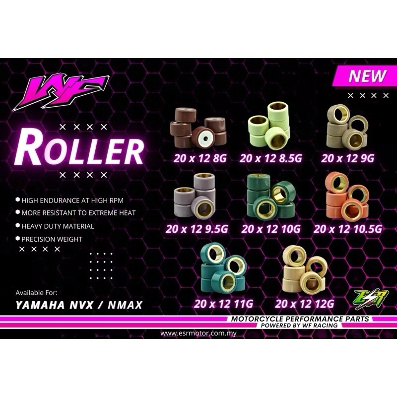 WF RACING SPRING & ROLLER FOR NVX DAN NMAX NVX NVX155 Roller Pulley ...