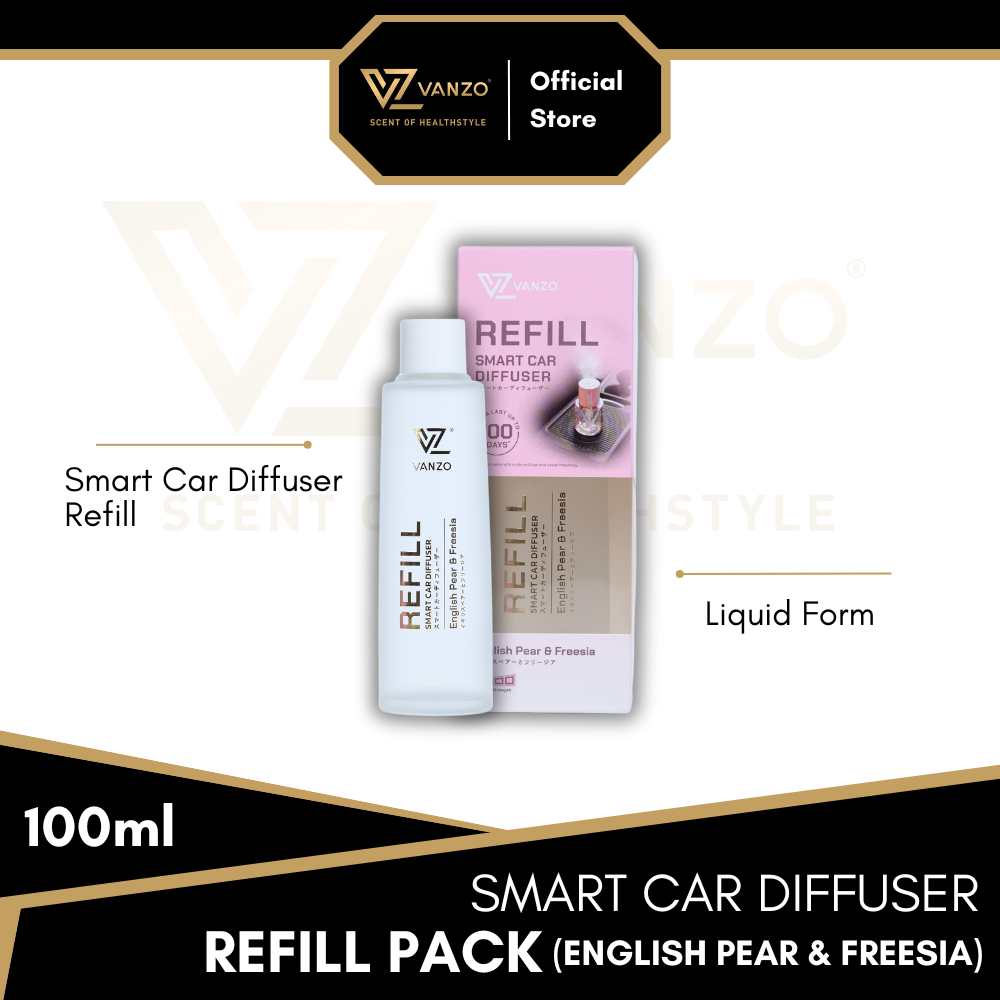 VANZO Smart Car Diffuser Refill Pack - English Pear & Freesia (100ml ...