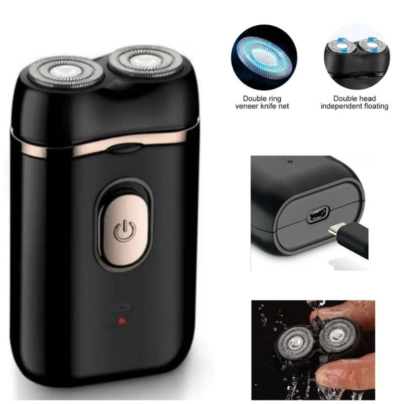 Portable Mini Electric Shaver Washable Beard Trimmer Men Shaver Usb ...