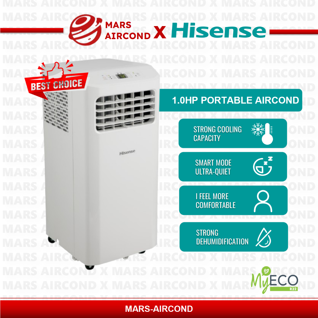 HISENSE R32 Portable Air Conditioner AP09KVG (1.0 HP) | Shopee Malaysia