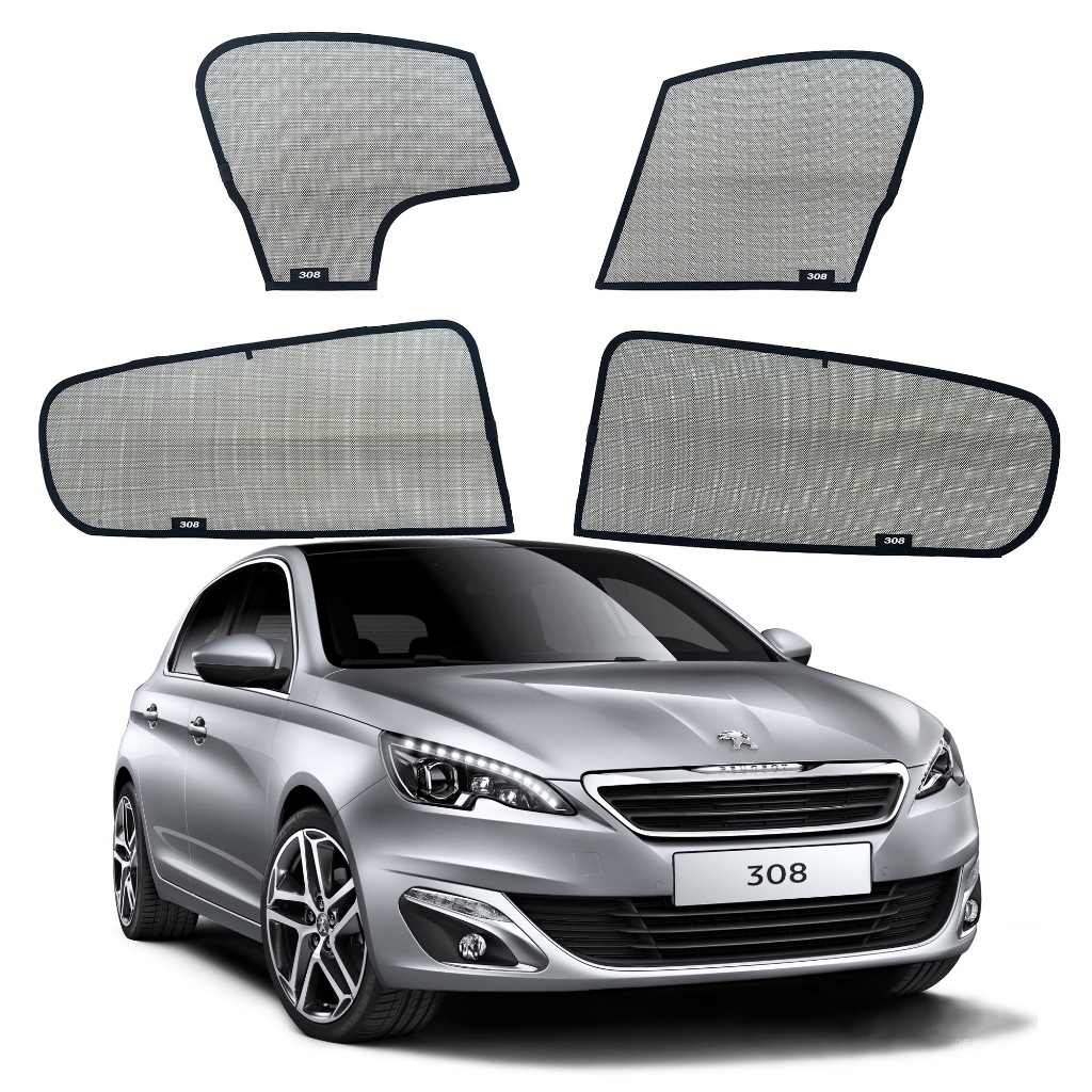 6-teiliges Set Car Shades Sonnenblenden Für Peugeot 2008 2013-2019 - 6- Teilig Schwarz Sonnenschutz Folien