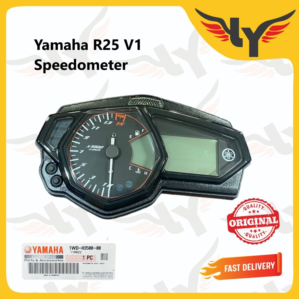 Yamaha R25 V1 Speedometer Meter Assy - 1WD-H3500-00 (100% Original ...