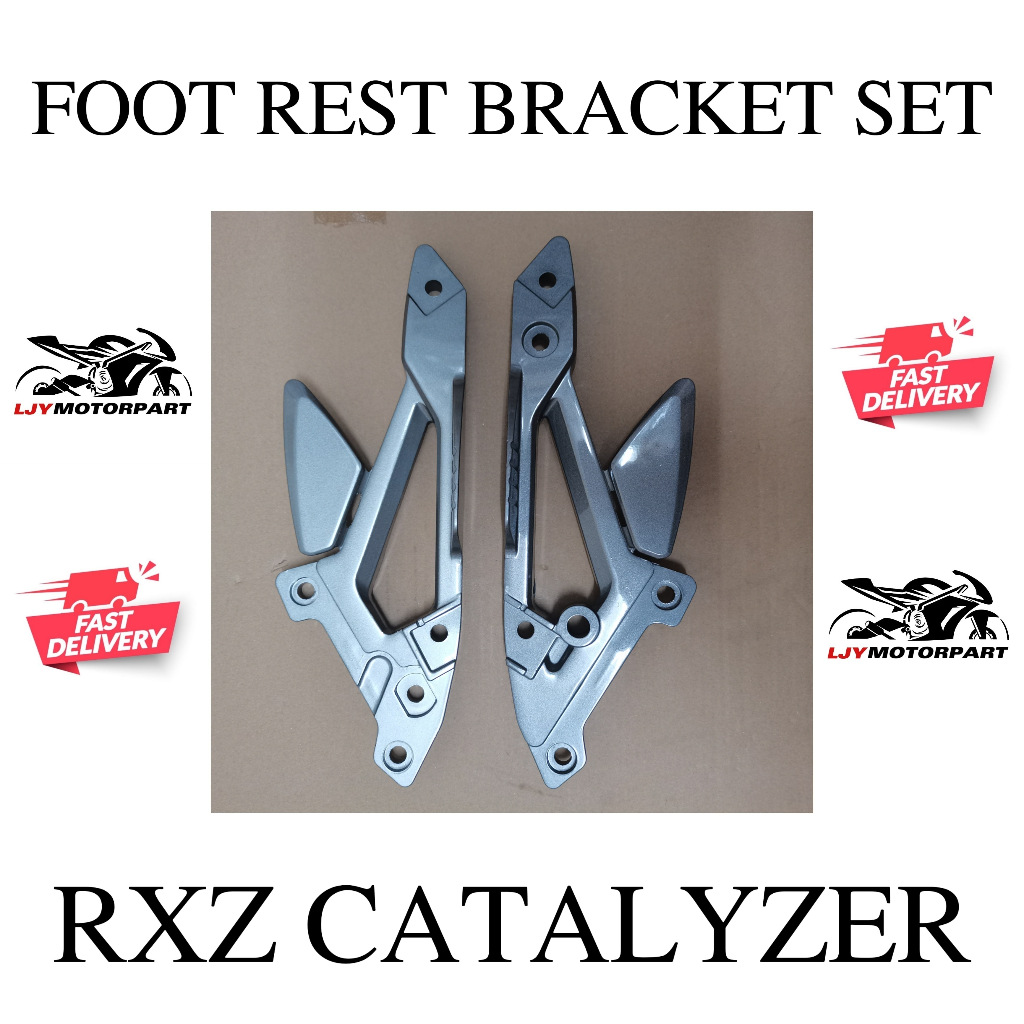 YAMAHA RXZ CATALYZER FOOT REST BRACKET PIJAK BELAKANG KIRI KANAN ...