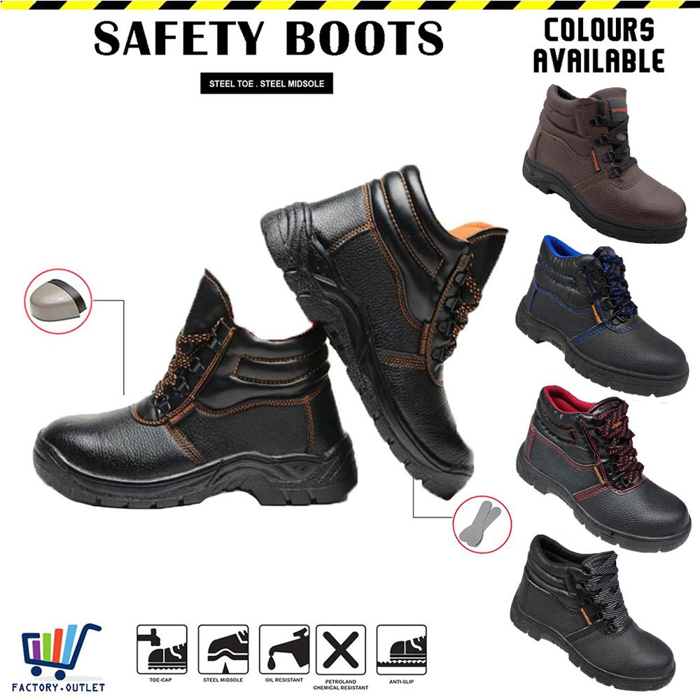 TERMURAH Safety Boot Shoe Middle Cut Safety Boot | Shopee Malaysia