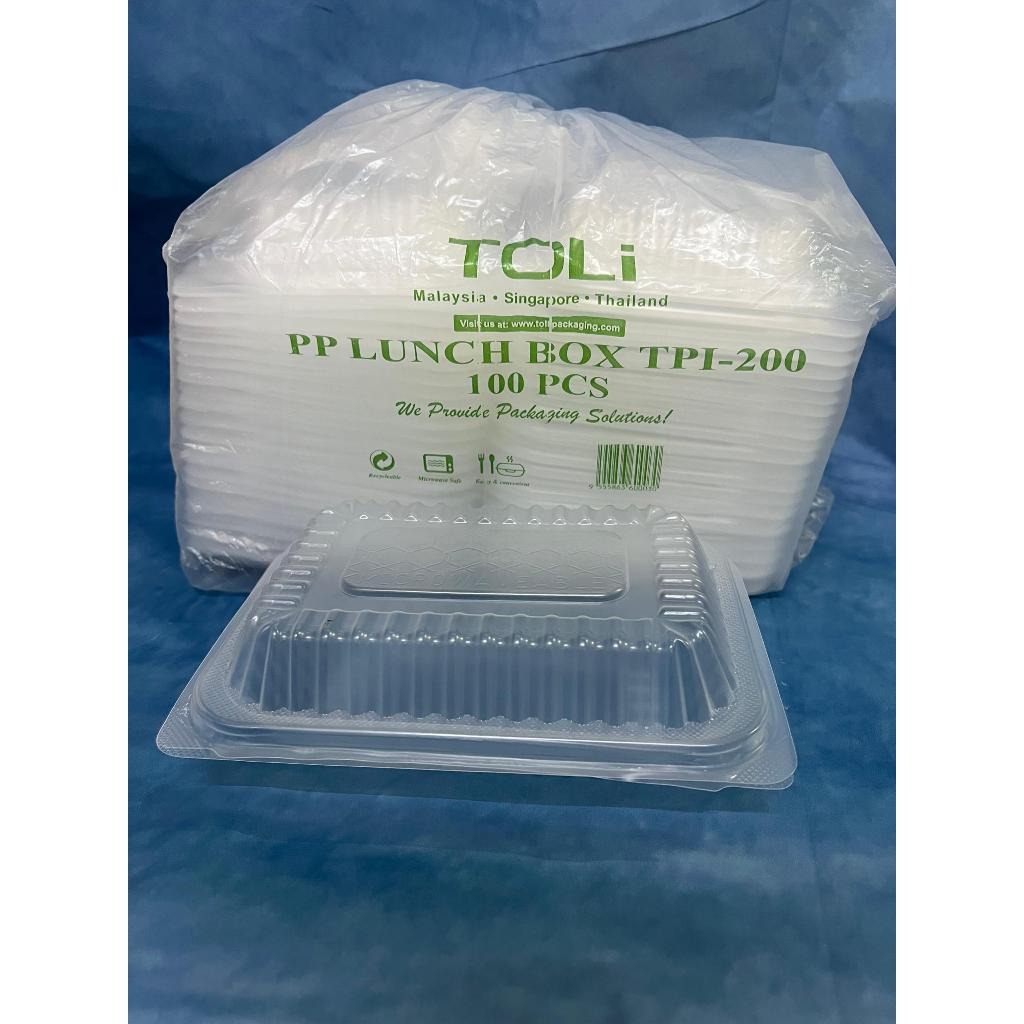 TOLI TPI 200 PP PLASTIC LUNCH BOX (100'S) | Shopee Malaysia