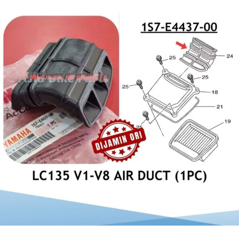 [100% ORIGINAL] LC135 LC135 V1-V6 DUCT AIR CLEANER BOX RUBBER 1S7-E4437 ...