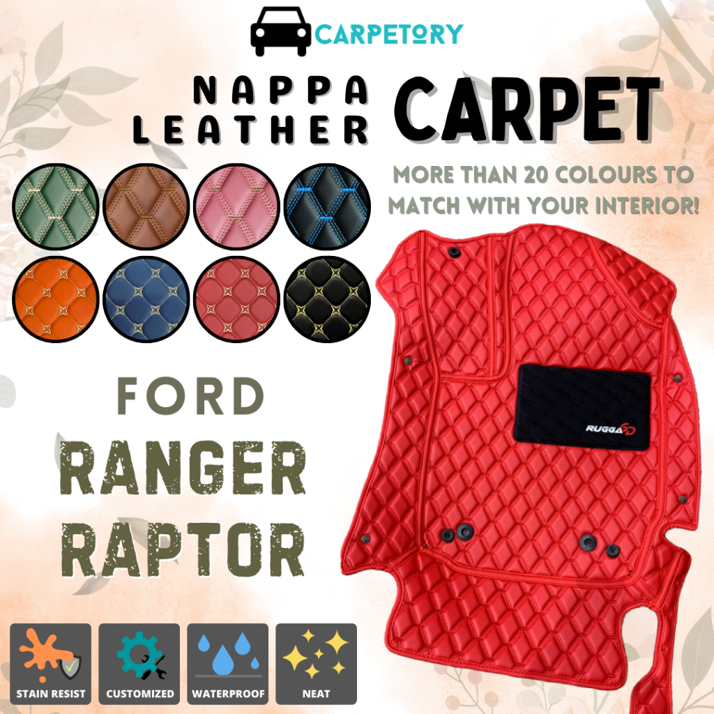 FORD RAPTOR RANGER T6 T7 T8 T9 WILDTRAK 5D 6D Car Floor Rear Mat Liner ...
